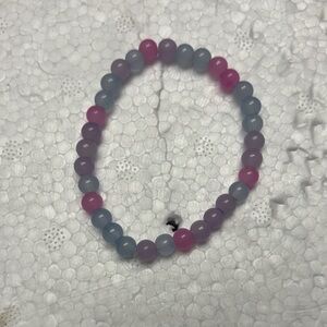Pink and Purple Beaded Bracelet